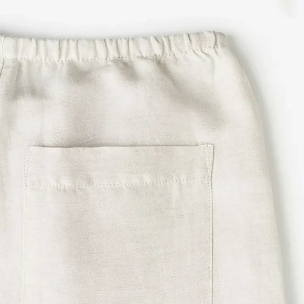 Summer Women Cotton Linen Palazzo Pants Baggy Low Waist Wide Leg Beach Trousers Loose Fit with Pockets - Image 4