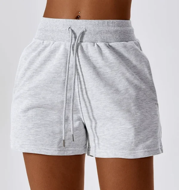 Drawstring Smocked Waist Sports Short Pants Fashion Solid Color Lounge Trousers Women's  Pants With Pockets - Image 4