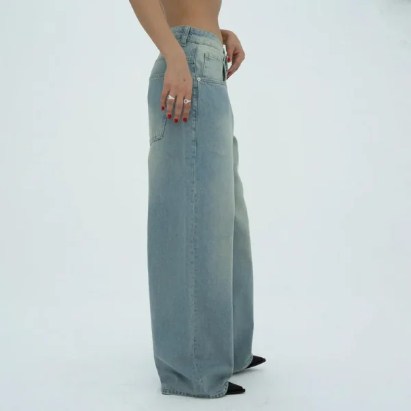 Jeans Mujers High Waisted Loose Denim Pants Wide Leg Baggy Jeans Streetwear Vintage Y2K Trousers for Women - Image 2
