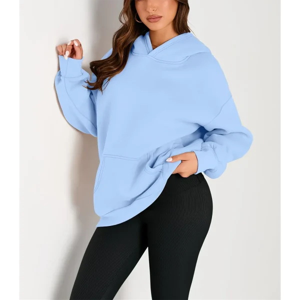New Arrival Polyester Cotton Women Pullover Hoodie Sweatshirt - Image 4