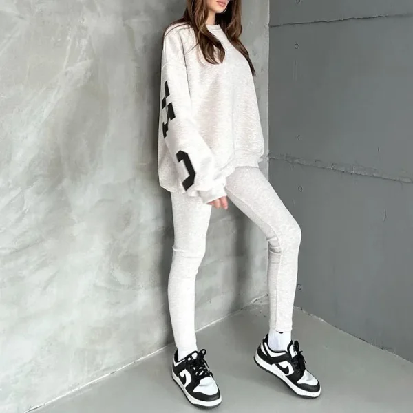 Long Sleeve Casual Loose Pullover Tops Y2K Streetwear Printed Oversized Crewneck Sweatshirts for Women - Image 2