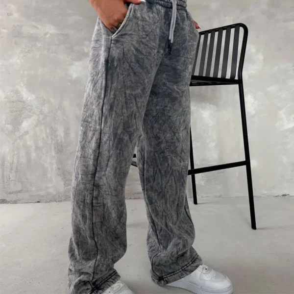 Women 2 Piece Outfits Sweatsuit Acid Wash Oversized Zip up Hoodie Sweatpants Matching Fleece Heavyweight Tracksuit Set - Image 3