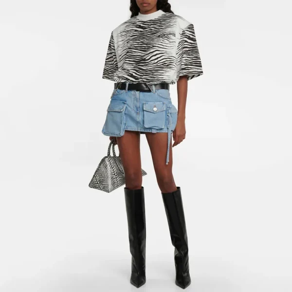 Latest Design Women Ladies Sexy Vintage Low Waist Jean Short Skirt Y2k Cargo Mini Denim Skirts - Image 2