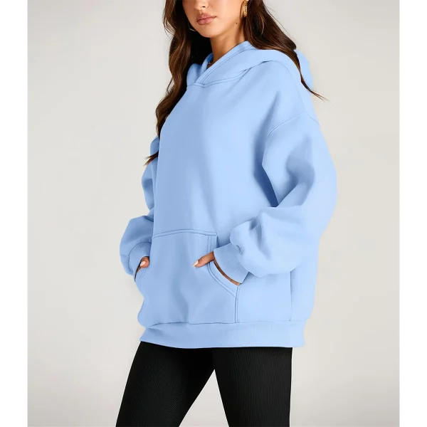 New Arrival Polyester Cotton Women Pullover Hoodie Sweatshirt - Image 3