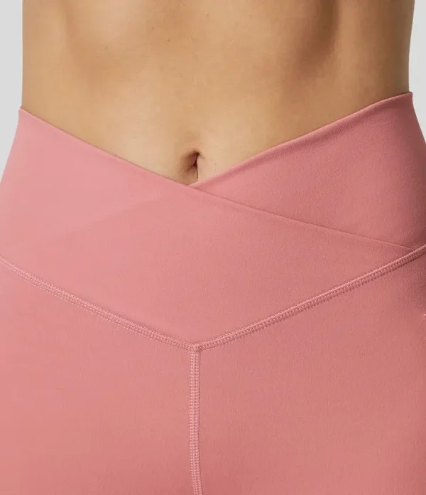 High Waisted Crossover Side Pocket Patchwork Flare Casual Pants Sweatpants Jogger Pants Stacked Sweatpants - Image 4