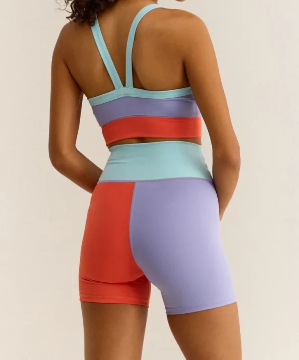 Women's Premium Skinny Short Colorblock Sports Shorts - Image 2