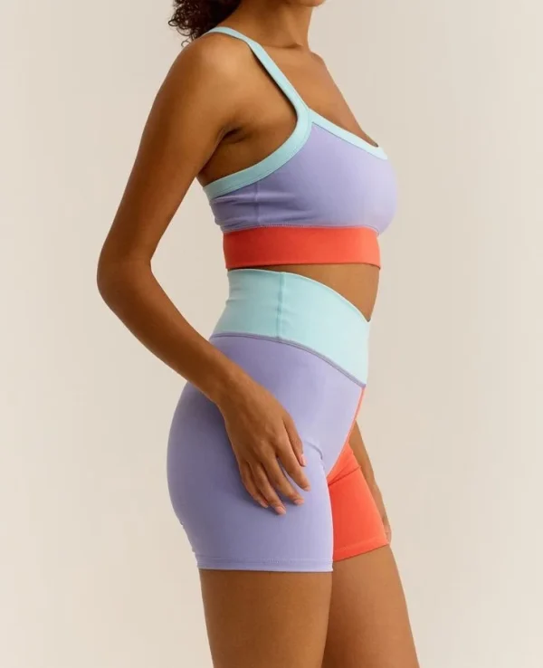 Women's Premium Skinny Short Colorblock Sports Shorts - Image 3
