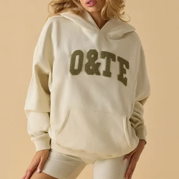 Heavy Cotton Hoodie Womens Towel Embroidered Oversized Hoodies Pullover Fleece Sweatshirts Winter Fall Outfits - Image 5