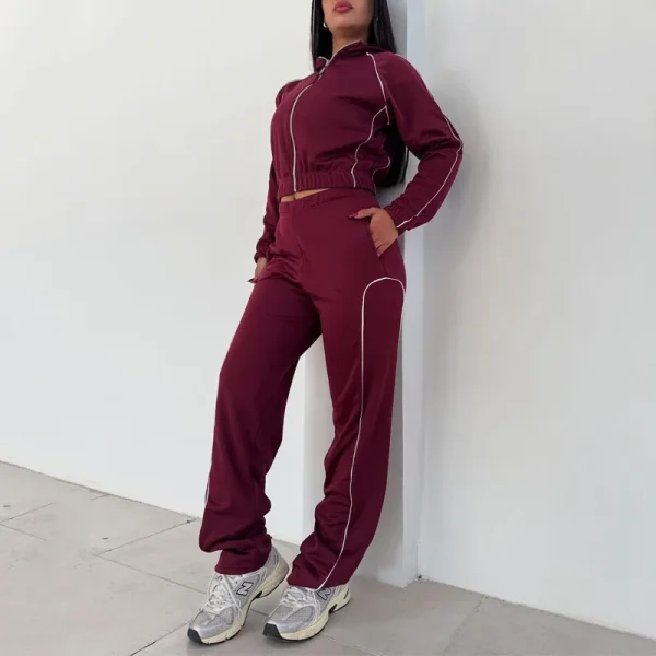 Women Cotton Jogging Suit High Quality Sweatsuit Matching Sets Crop Hoodie Jogger 2 Piece Outfit Essentials Tracksuit