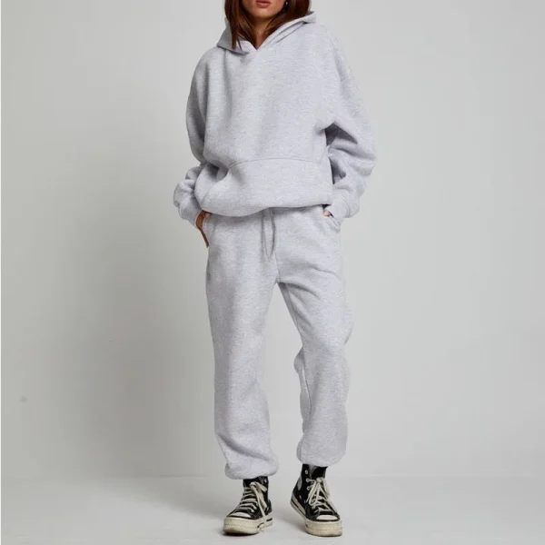Women Heavyweight Baggy Tracksuit 2 Piece Outfits Lounge Hoodie Sweat Suit Sets Oversized Sweatshirt Sweatpants Matching - Image 5