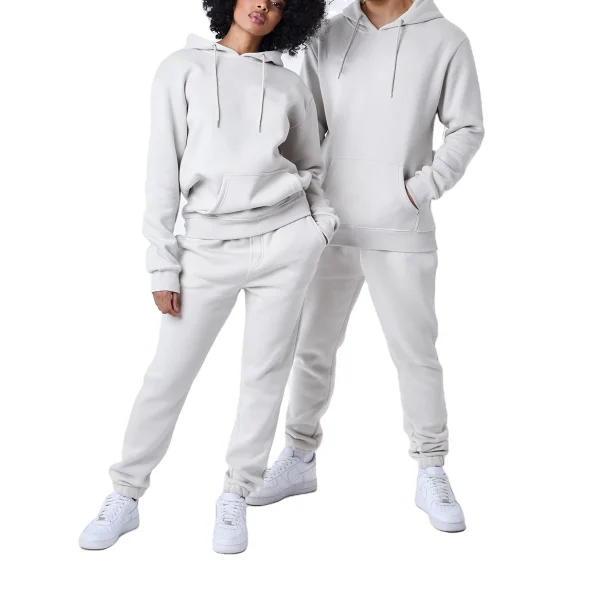 380gsm Unisex Pullover Sweatshirt Hoodie Set Terry Fleece Blank Designer Jogger Training Wear Tracksuit 2 Piece Set