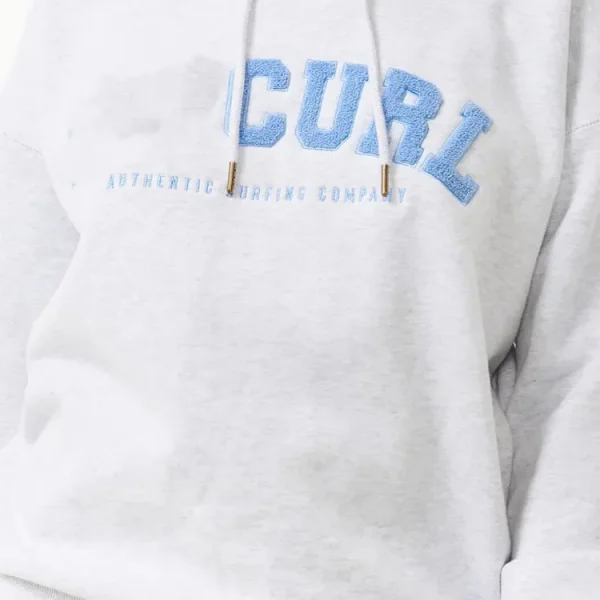 New Arrival Stylish Elastic Waist Cuffs Embroidery Front Print Adjustable Drawcord Hoodie - Image 4