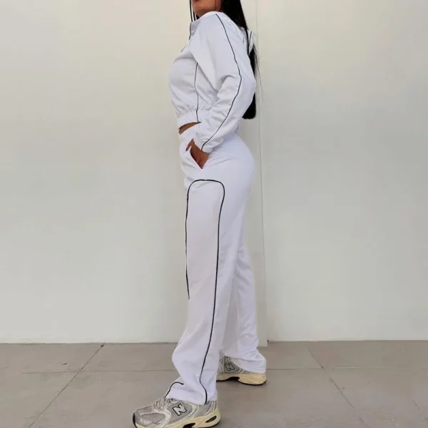 Women Cotton Jogging Suit High Quality Sweatsuit Matching Sets Crop Hoodie Jogger 2 Piece Outfit Essentials Tracksuit - Image 5