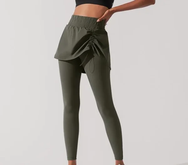 Bungee Leggings Soft Leggings Combined With a Bungee-style Skirt - Image 3