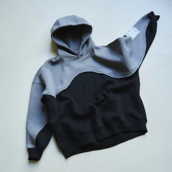 Design Women's Essentials Hoodies Sweatshirts Streetwear High Quality Cotton Two Tone Pullover Oversized Hoodies - Image 5
