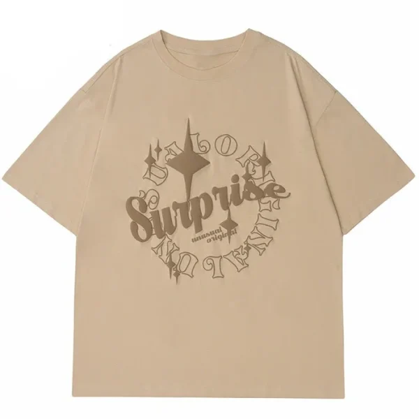 Women's Tee Puff Print Graphic T-shirt Unisex Short Sleeve Oversized Streetwear O-neck Women's T-shirt Sweatshirt - Image 4