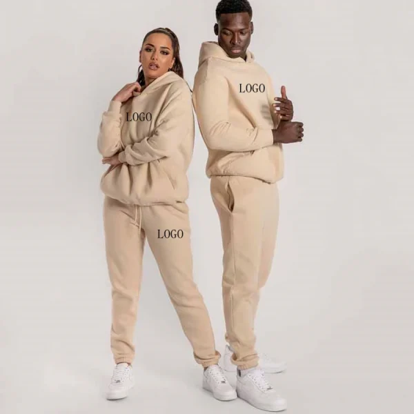 Women Men Tracksuit Set Unisex Track Suit Sweatsuit Set Cotton Joggers Pants Two Piece Pants Set - Image 3