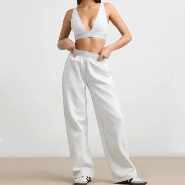 Summer Women Outfits 2 Piece Set High Quality Casual Loungewear Set Sexy Bra and Wide Leg Sweatpants Matching Sets - Image 4