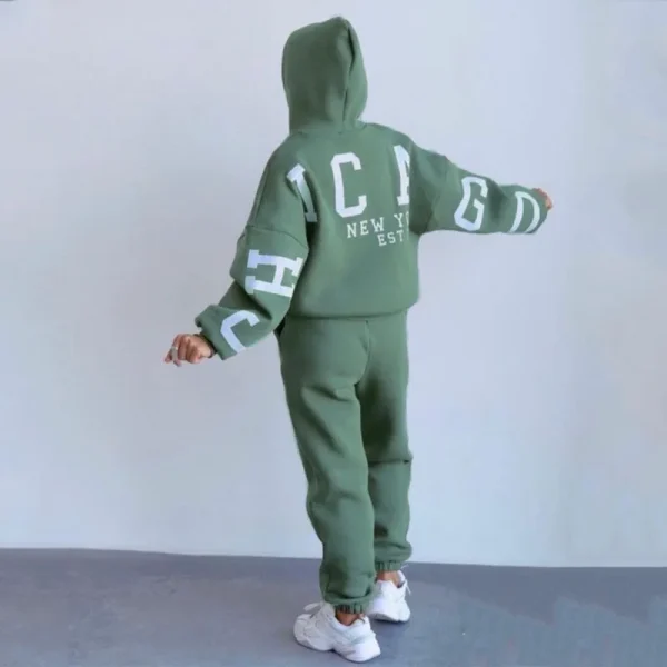 Luxury Women's Thick Cotton Oversized Hoodie Graphic Screen Print Hoodie High Quality Tracksuit Sweatpants and Hoodie Set - Image 6
