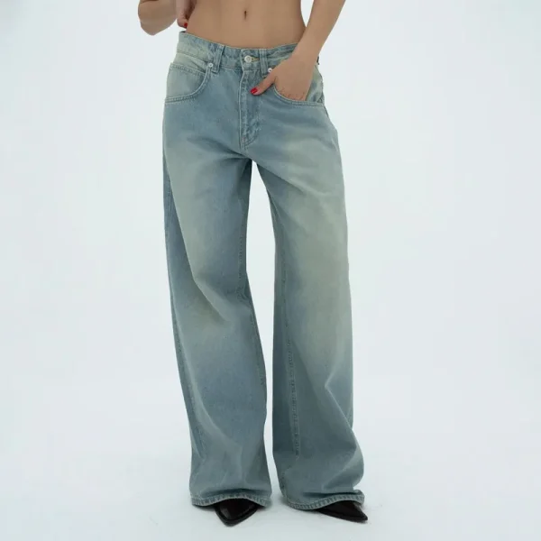 Jeans Mujers High Waisted Loose Denim Pants Wide Leg Baggy Jeans Streetwear Vintage Y2K Trousers for Women