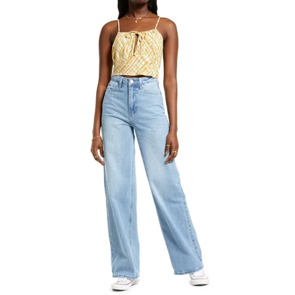 Casual Wide Leg Pants High Waisted Straight Wide Legs Streetwear Cargo for Women