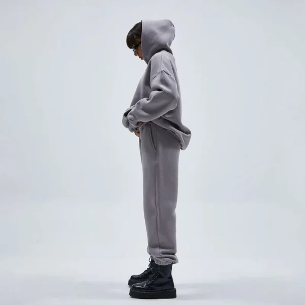 Women Heavyweight Baggy Tracksuit 2 Piece Outfits Lounge Hoodie Sweat Suit Sets Oversized Sweatshirt Sweatpants Matching - Image 4