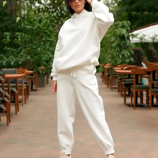High Quality Unisex Sweatsuit Two 2 Piece Set Women's Hoodies Running Sweat Suit Sweat Shirt Women Casual Tracksuits - Image 2