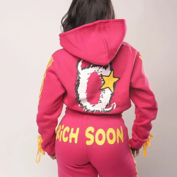 Womens Cotton Sweatsuit Sets Zip up Hoodie and Sweatpants Matching Applique Embroidery Y2K Streetwear Tracksuits - Image 6