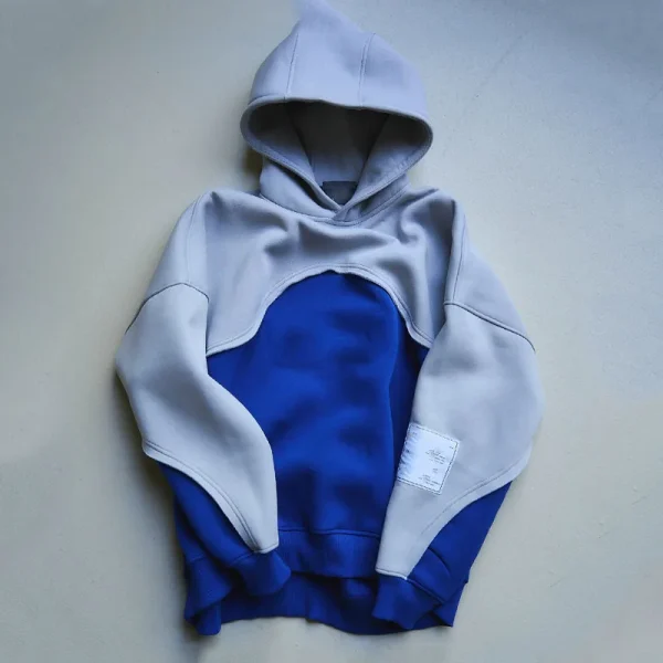 Design Women's Essentials Hoodies Sweatshirts Streetwear High Quality Cotton Two Tone Pullover Oversized Hoodies - Image 3