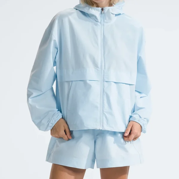 Comfort Women Two Piece Set Long Sleeve Zip up Hooded Windbreaker Sweatsuit Windbreaker and Shorts Casual Sports Suit