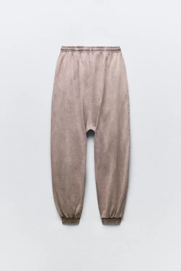 Thick Cotton Jogging Pants Pants Made of Thick Cotton Adjustable Elastic Mid Waist With Drawstring Side Pockets Elastic Cuffs - Image 2