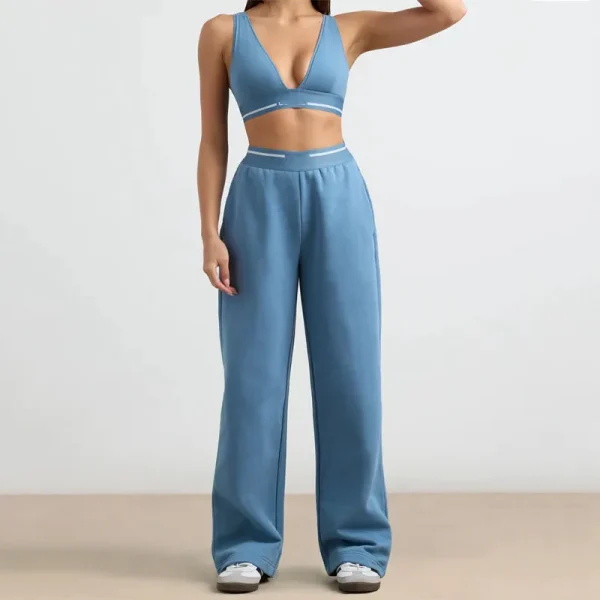 Summer Women Outfits 2 Piece Set High Quality Casual Loungewear Set Sexy Bra and Wide Leg Sweatpants Matching Sets - Image 5