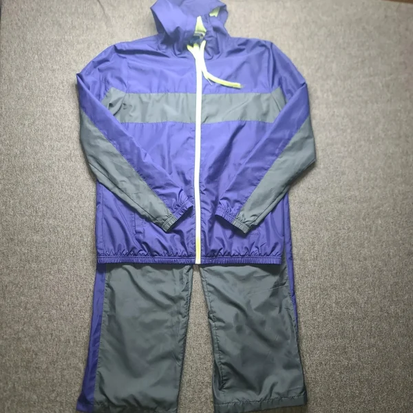 Women's Casual Full Zip-up Hooded Tracksuits Hip Hop Patchwork Windbreaker Sweatsuits