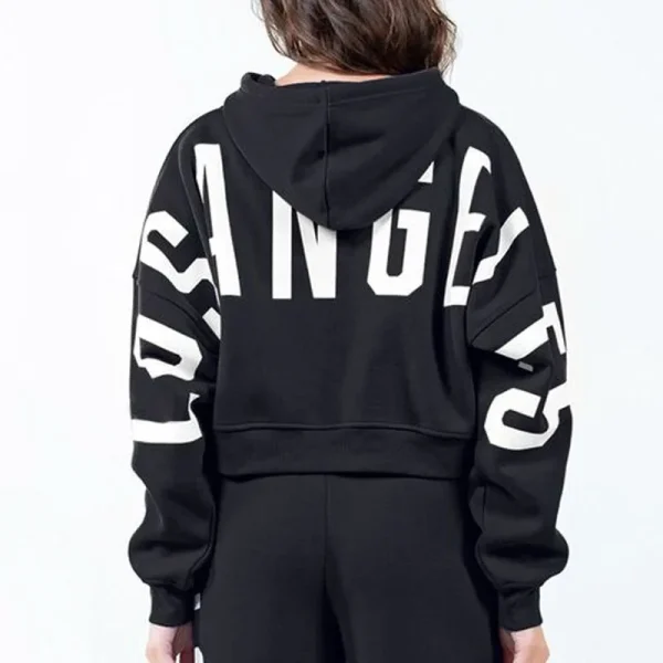 Hoodie Women's Hoodies Sweatshirts High Quality Back Printed 100% Cotton Cropped Hoodie - Image 5