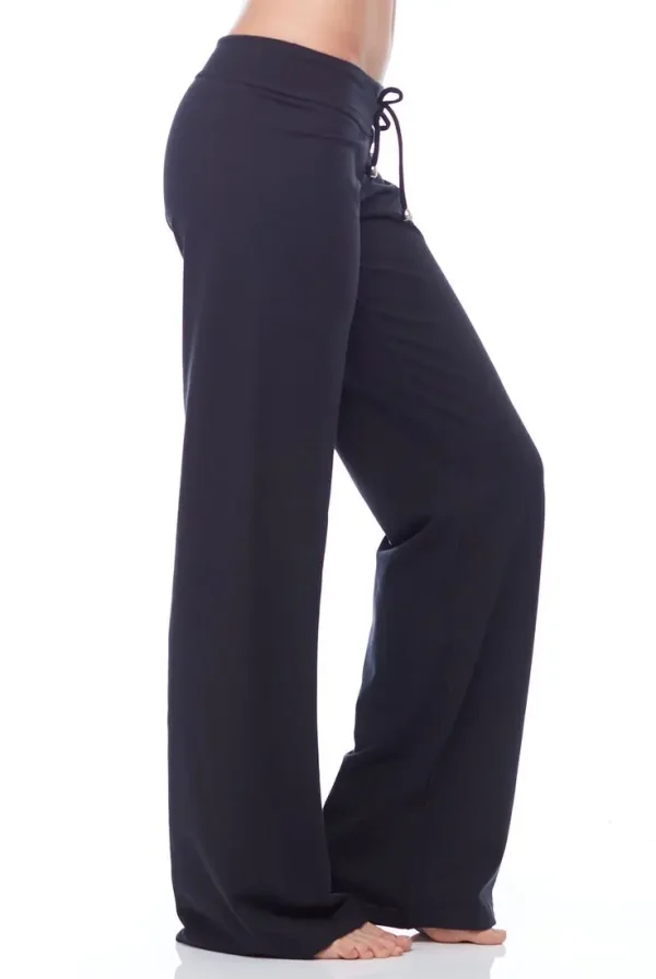 Flat Drawstring Pant Womens Yoga Sweatpants Wide Leg Lounge Pajamas Pants Drawstring Workout Comfy Joggers Pants With Pockets - Image 3