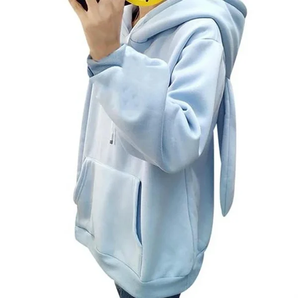 Fall Winter Women Cute Bunny Ears Cotton  Long Sleeve Rabbit Ear Pullover Hoodie - Image 5