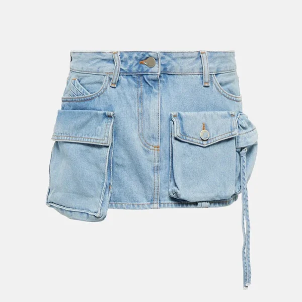 Latest Design Women Ladies Sexy Vintage Low Waist Jean Short Skirt Y2k Cargo Mini Denim Skirts