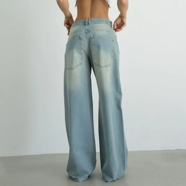 Jeans Mujers High Waisted Loose Denim Pants Wide Leg Baggy Jeans Streetwear Vintage Y2K Trousers for Women - Image 3