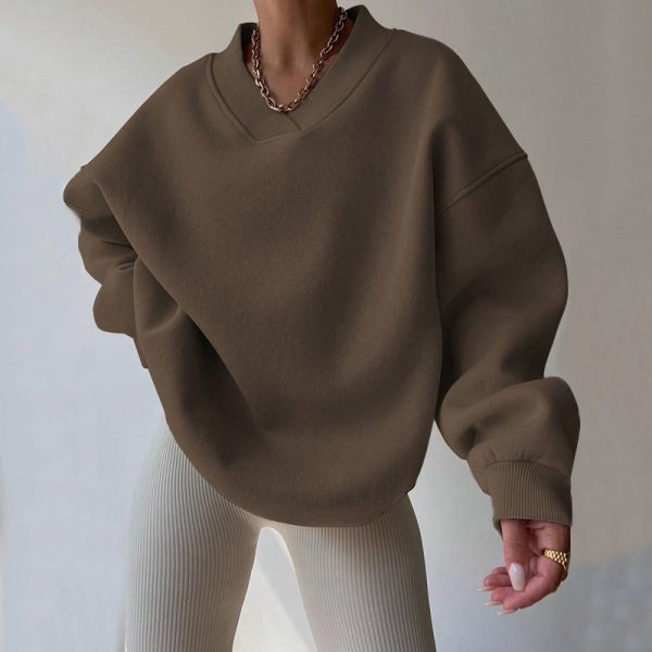 High Quality Blank Designer Women Hoody Sweatshirt 320gsm Terry Cotton 100% Cordless Pullover Hoodie - Image 2