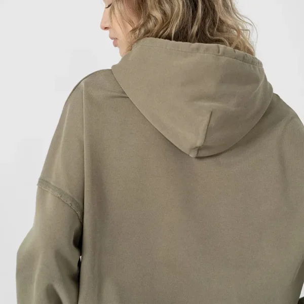 New Arrival Cotton Women Oversized Acid Washed Pullover Women Solid  Hoodie Soft Sweatshirt Women - Image 3