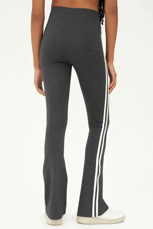 Double Contrast Striped Flare Women's Legging High Waist Pants  Sports Slim Trousers - Image 4