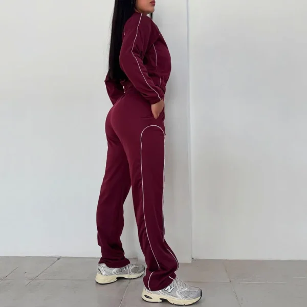 Women Cotton Jogging Suit High Quality Sweatsuit Matching Sets Crop Hoodie Jogger 2 Piece Outfit Essentials Tracksuit - Image 2