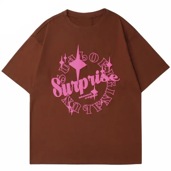 Women's Tee Puff Print Graphic T-shirt Unisex Short Sleeve Oversized Streetwear O-neck Women's T-shirt Sweatshirt - Image 2