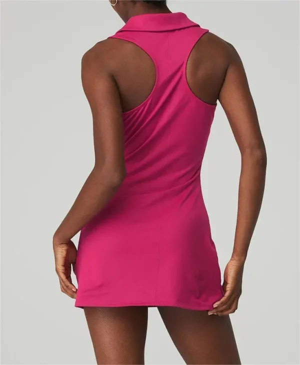 Tennis Dress  Women's Tennis Golf Dress With Shorts Active Exercise Workout Athletic Dresses for Women With Zipper Pockets - Image 2