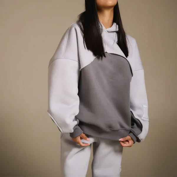 Design Women's Essentials Hoodies Sweatshirts Streetwear High Quality Cotton Two Tone Pullover Oversized Hoodies