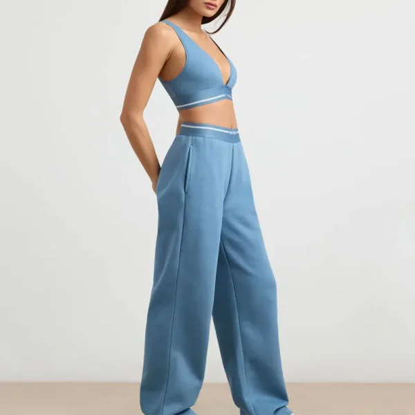 Summer Women Outfits 2 Piece Set High Quality Casual Loungewear Set Sexy Bra and Wide Leg Sweatpants Matching Sets - Image 6